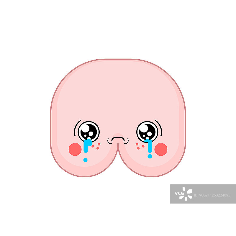 悲伤的卡通哭泣表情图片素材