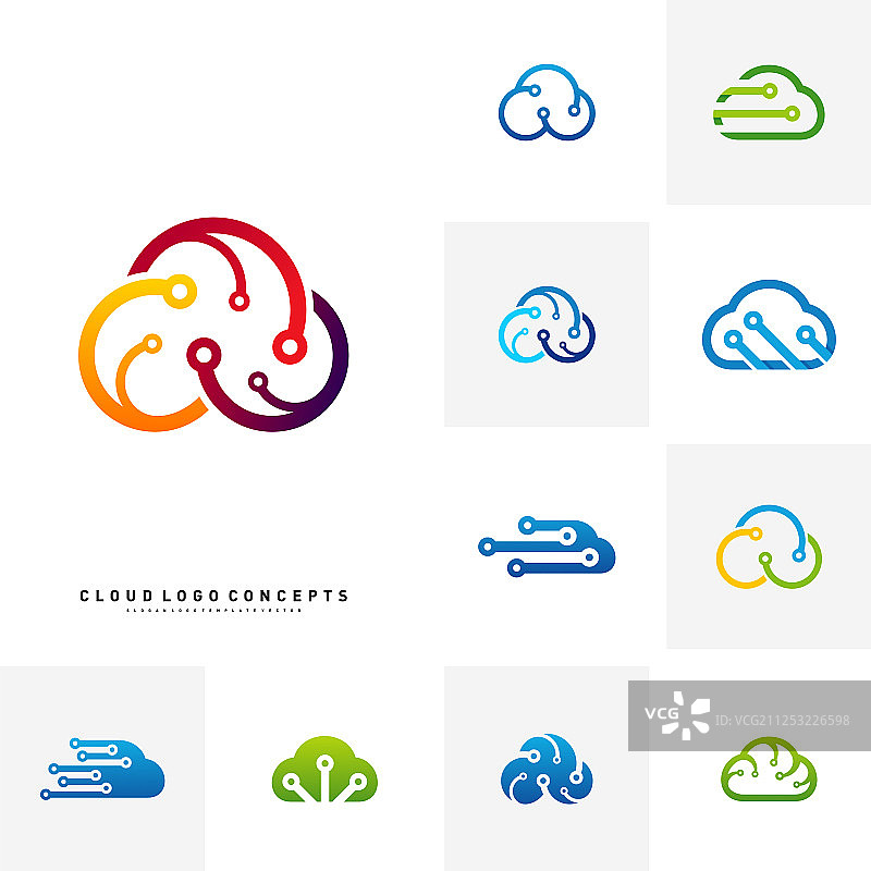 云技术Logo设计理念图片素材