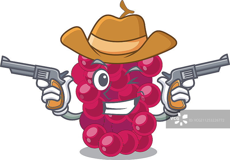 卡通桌上的牛仔桑葚图片素材