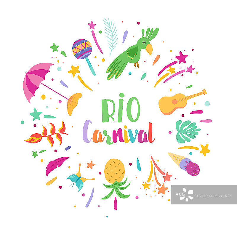 巴西狂欢节节日元素图片素材