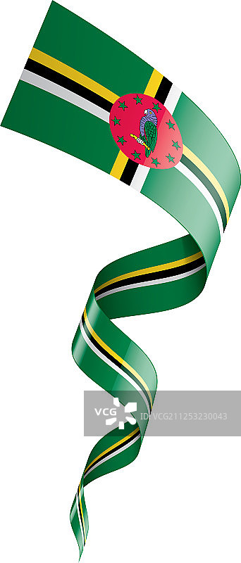 一面白色的多米尼加国旗图片素材