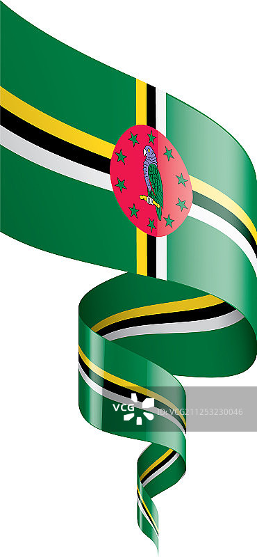 一面白色的多米尼加国旗图片素材