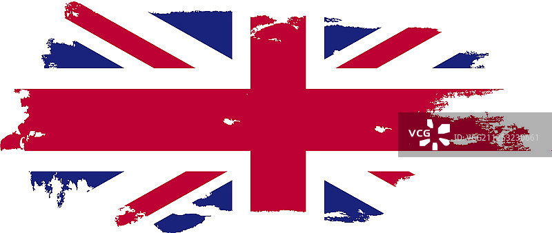 带有英国国旗的Grunge风格笔刷笔触图片素材