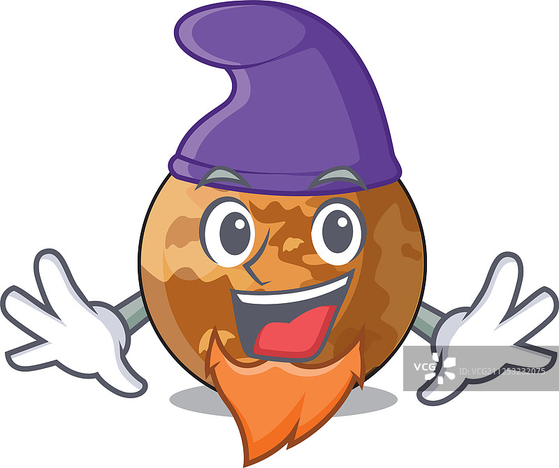 卡通精灵眺望水星图片素材