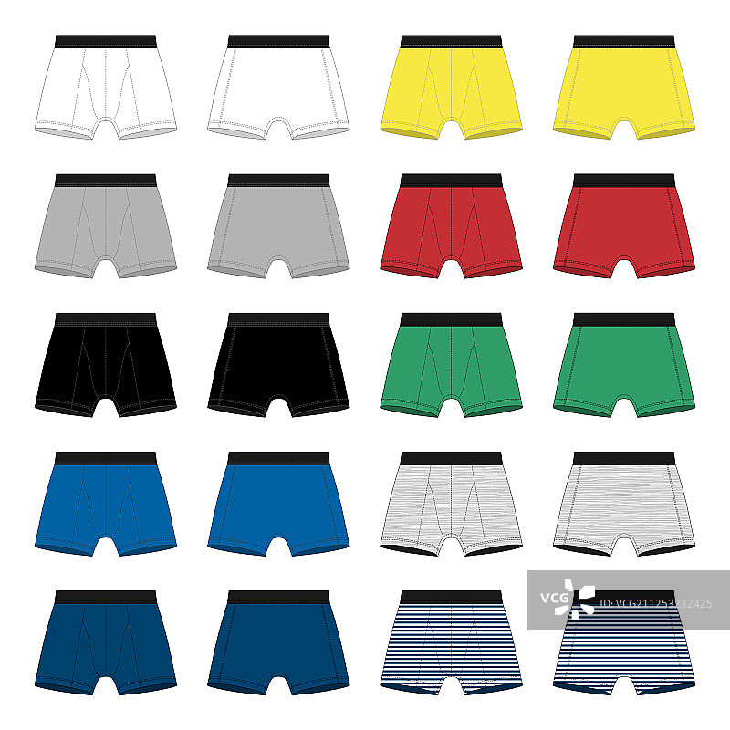 男士平角内裤套装图片素材