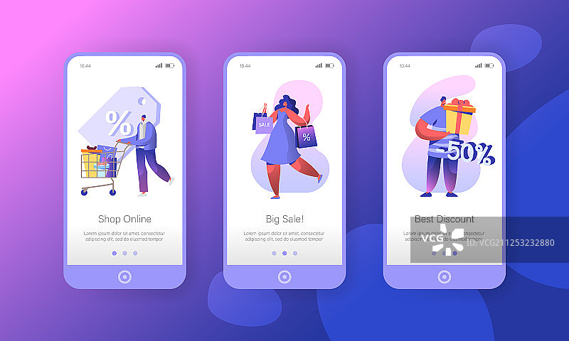 女性在商店使用手机App购物图片素材