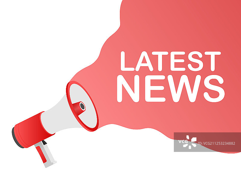 手持扩音器商业概念，文字为最新图片素材