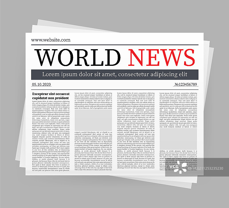 完全可编辑的空白日报样机图片素材