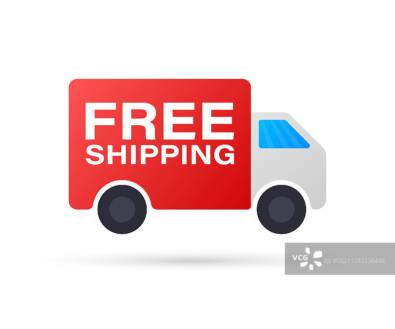 免费送货概念运输卡车图片素材