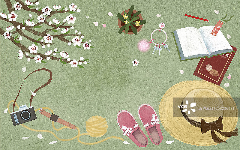 2020年台历--4月图片素材