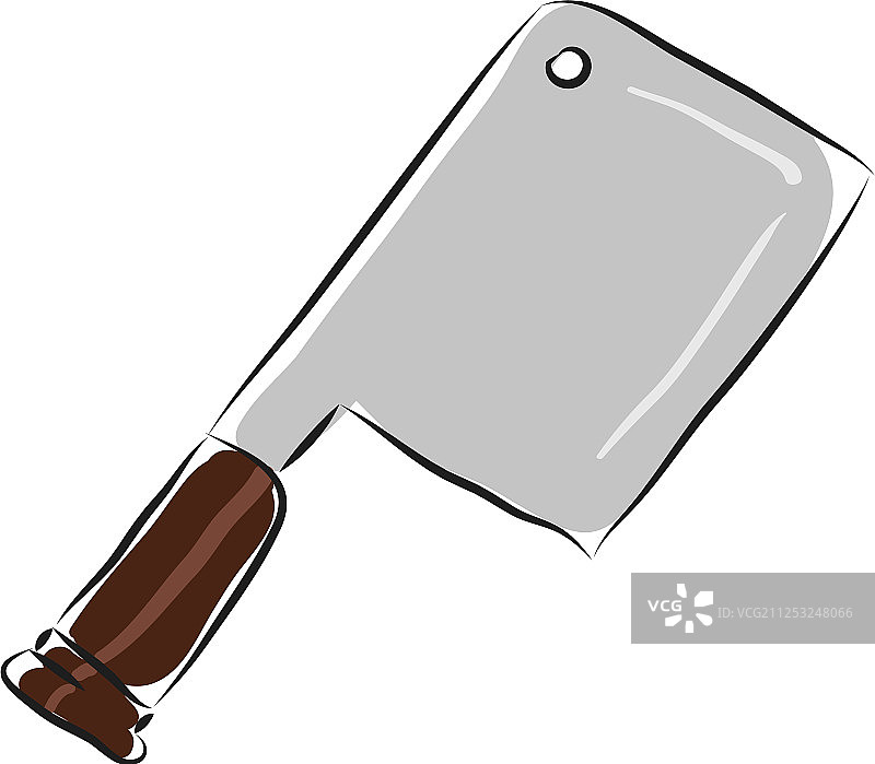 白色背景上的切肉刀图片素材