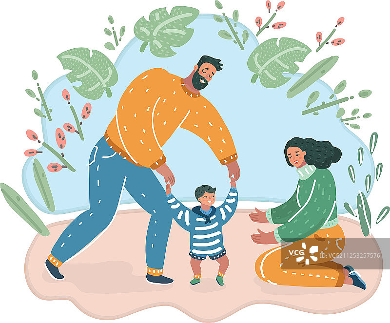 宝宝学走路图片素材