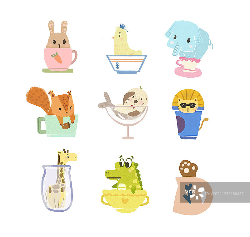 杯子动物园图片素材