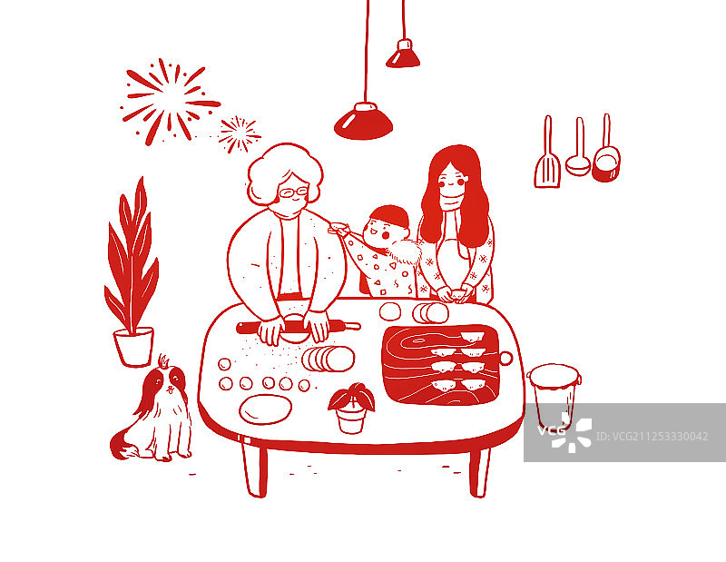 包饺子图片素材