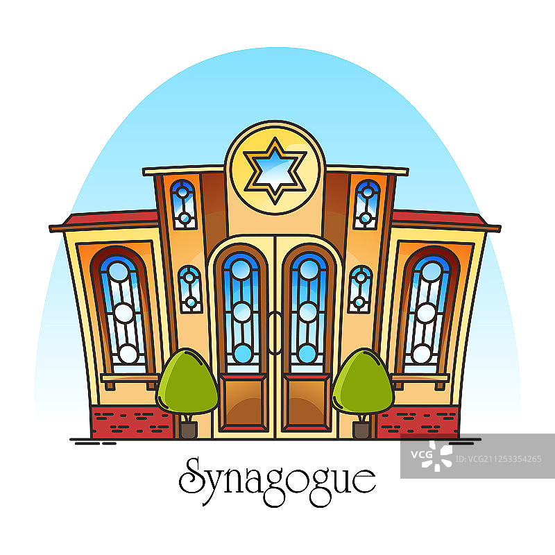 犹太教堂建筑或犹太寺庙图片素材