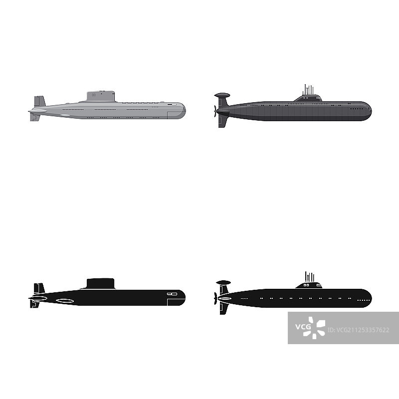 战争和船舶图标集图片素材