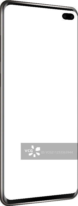 现代无边框智能手机侧视图图片素材