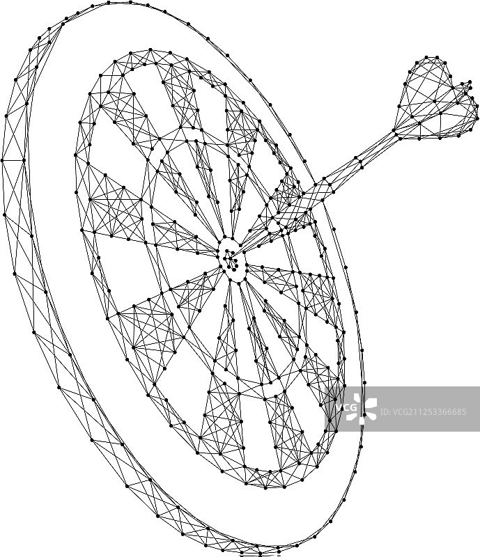抽象飞镖靶与飞镖图片素材