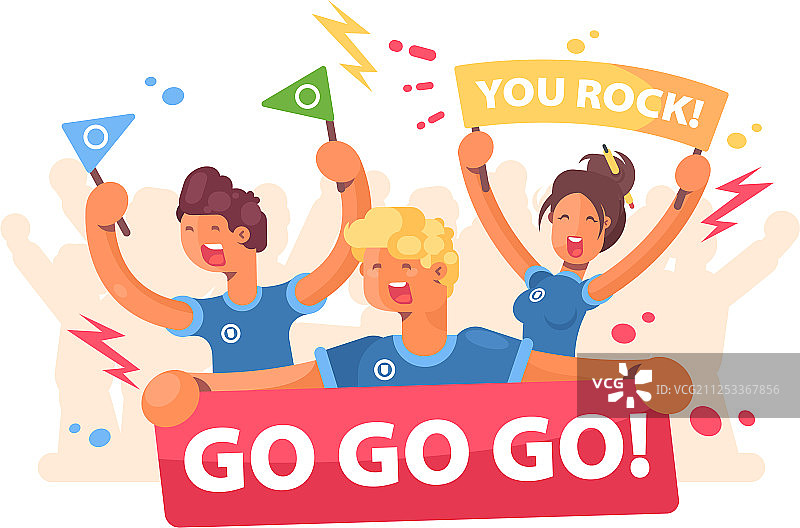 露天看台上的球迷为球队欢呼图片素材