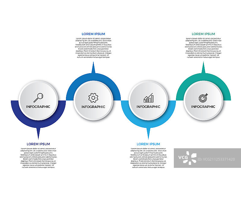 抽象信息图标签设计模板图片素材