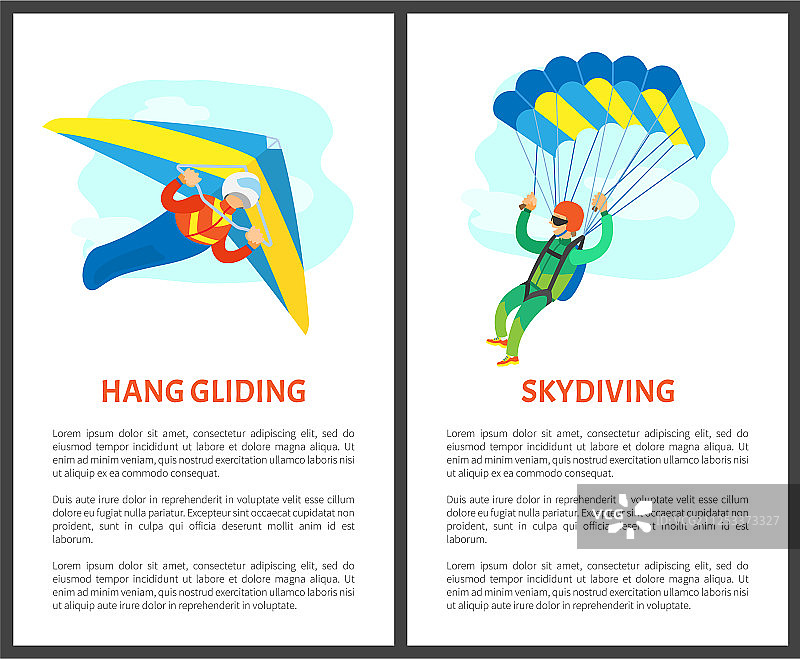 滑翔和跳伞运动海报图片素材