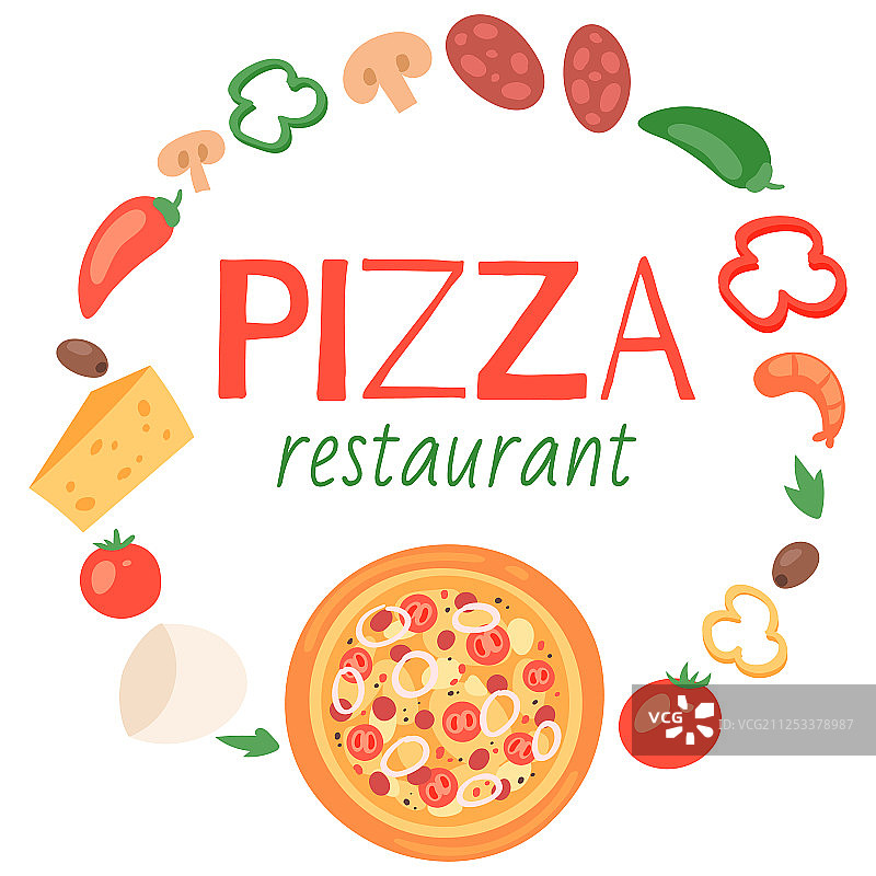 食材披萨餐厅banner海报图片素材