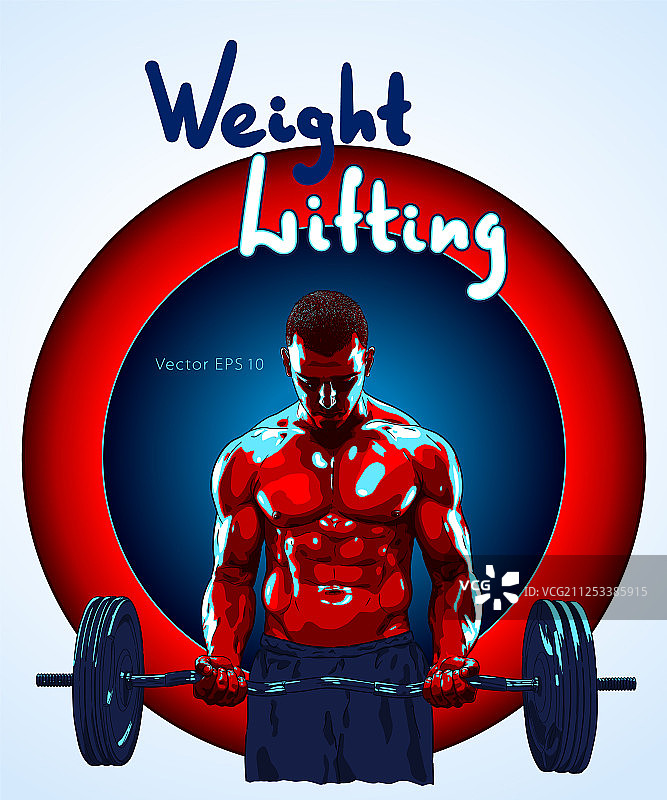举重运动员举起重物图片素材
