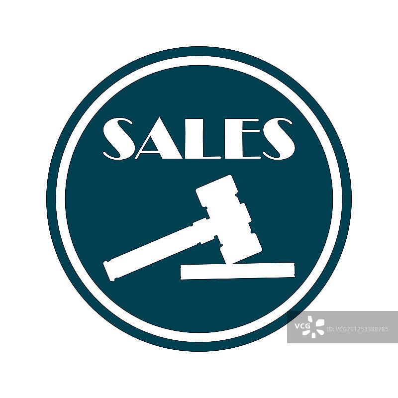 带木槌或木槌banner的销售图标图片素材