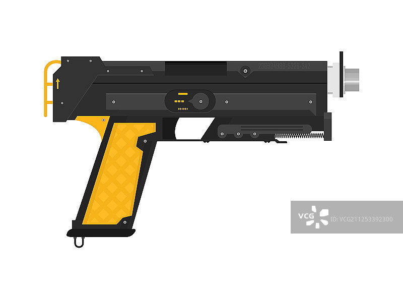 未来主义科幻手枪扁平风格图片素材