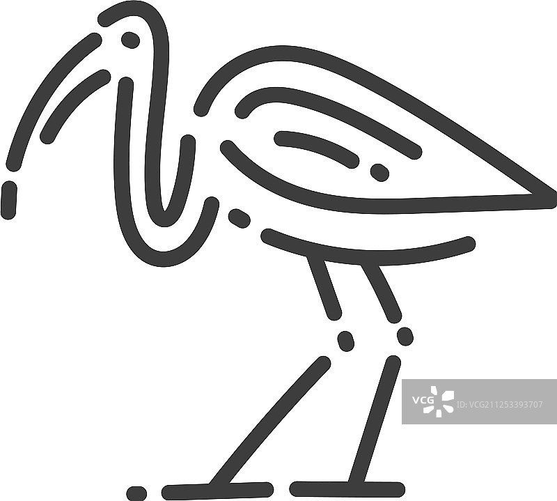 埃及概念的宜必思扁平轮廓图标图片素材