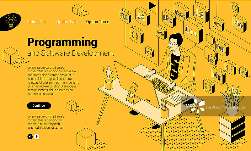 程序员工作场景图片素材
