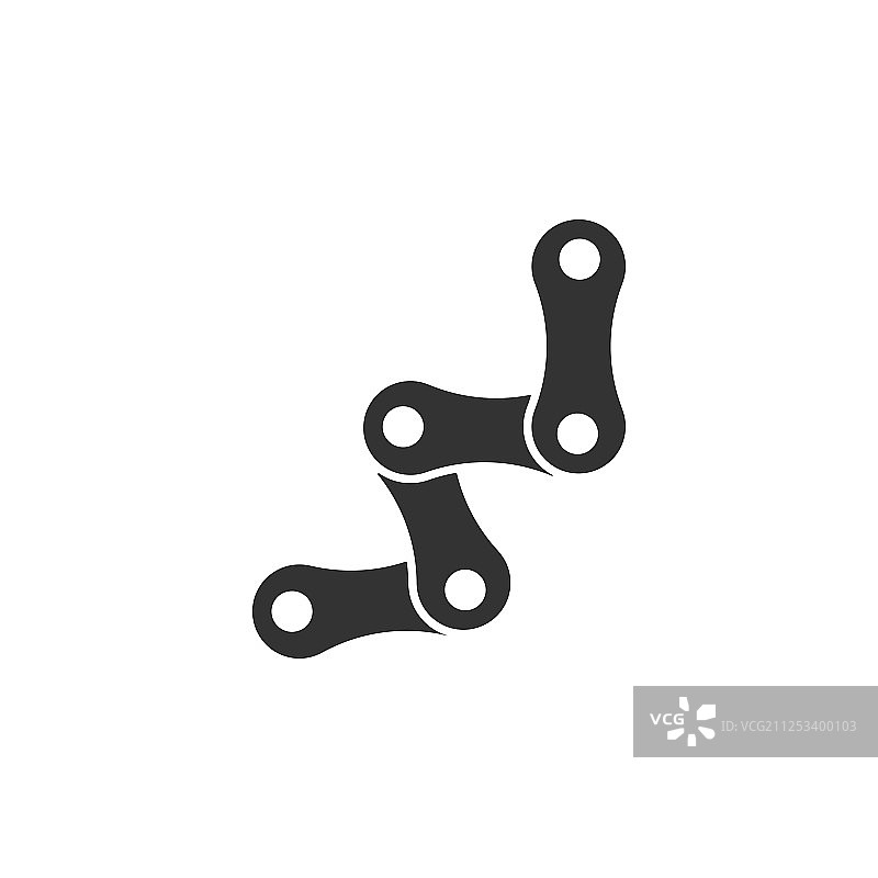 自行车链条线条扁平图标图片素材