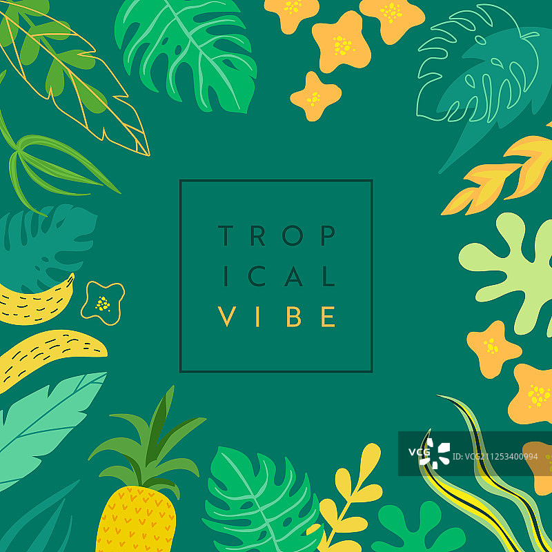 抽象热带夏季banner背景图片素材