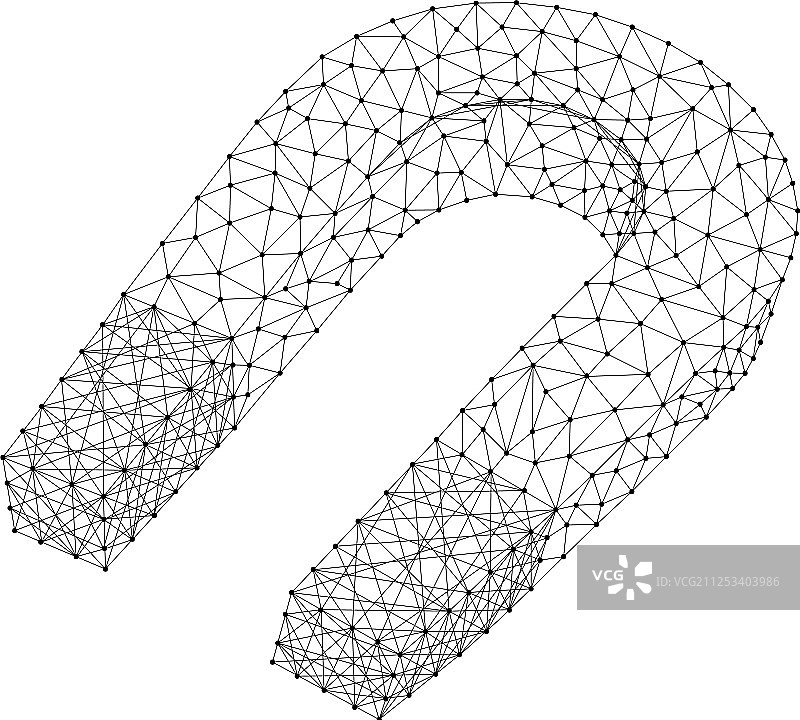 U型磁铁吸引图片素材