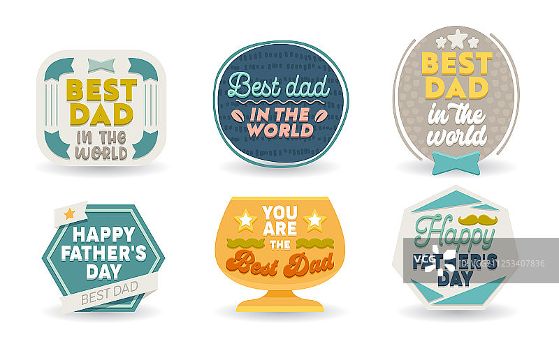 父亲节标志标签图标合集图片素材