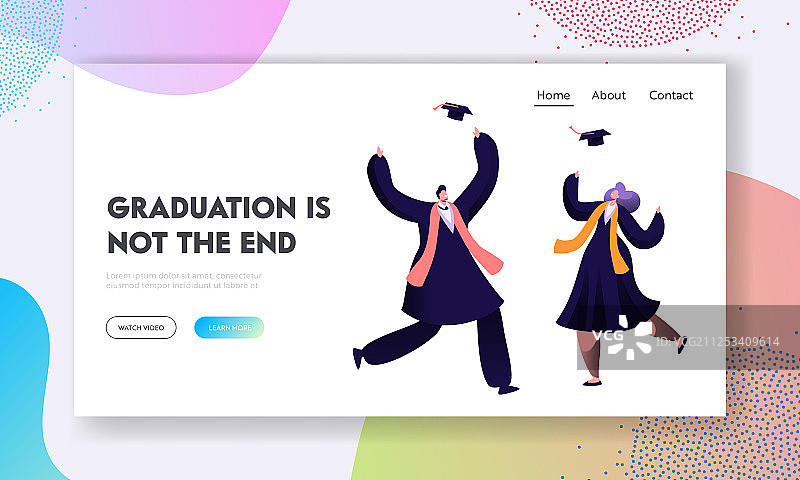 快乐的毕业生庆祝毕业图片素材