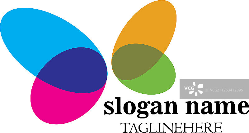 蝴蝶logo模板设计图片素材