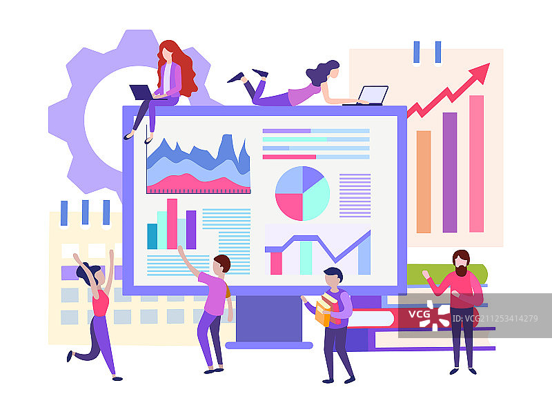 办公室工作人员的经营理念图片素材