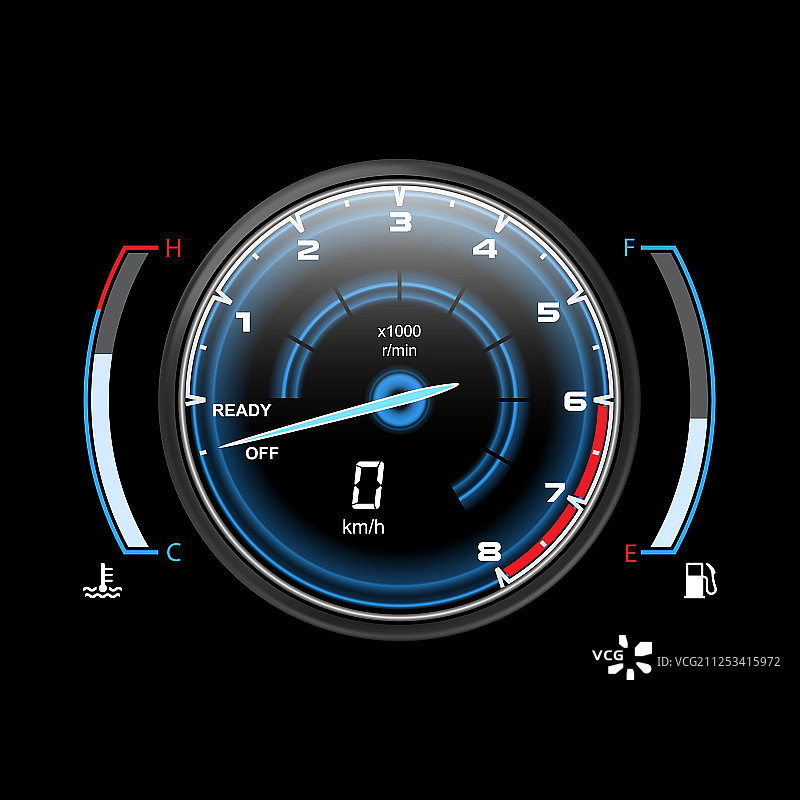 卡车速度计或汽车摩托车里程表图片素材