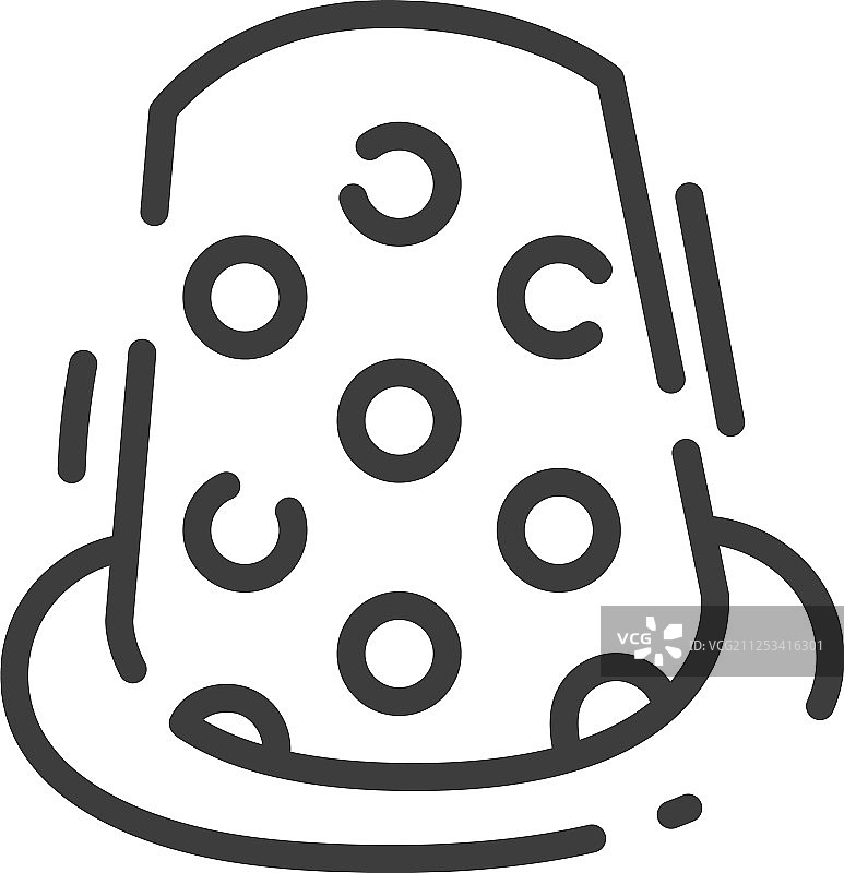 缝纫玩具时尚线性风格图标图片素材