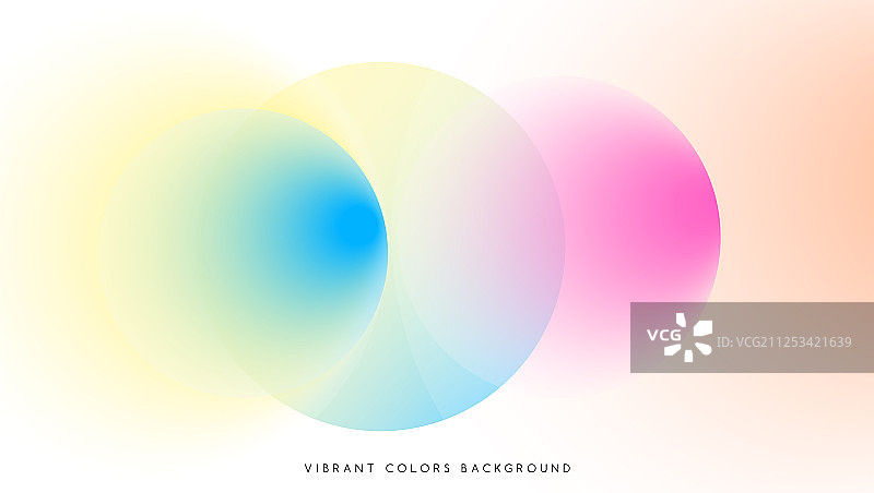 青色、黄色和品红色霓虹灯球体图片素材