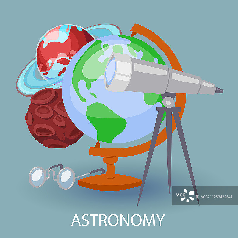 带有地球仪的教育天文学banner图片素材