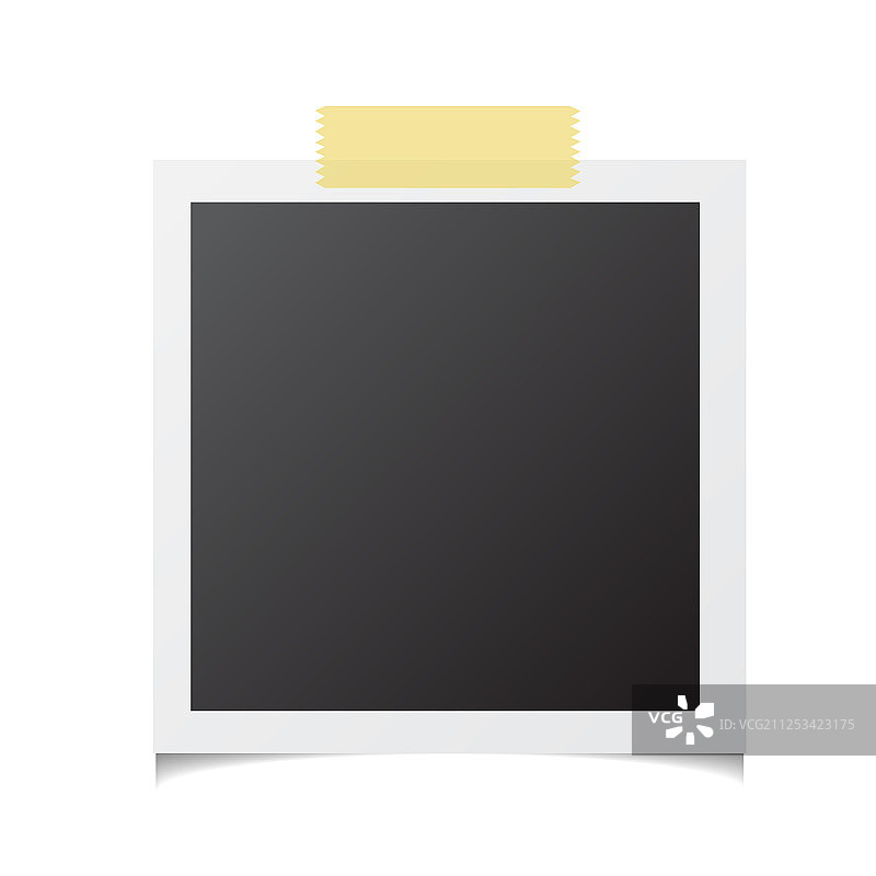 带阴影图钉的胶带相框图片素材