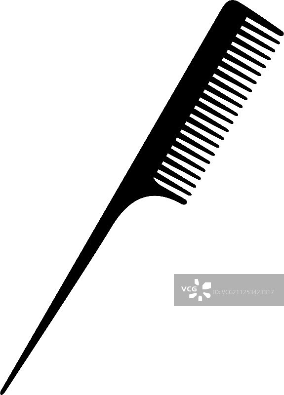 黑白发刷轮廓图片素材
