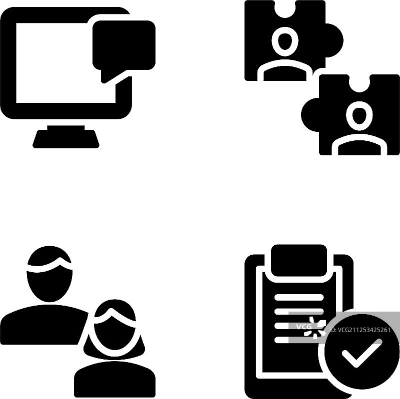 工作场所商务沟通实体图标图片素材