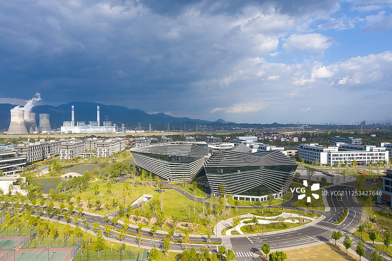 航拍浙江师范大学现代建筑图片素材