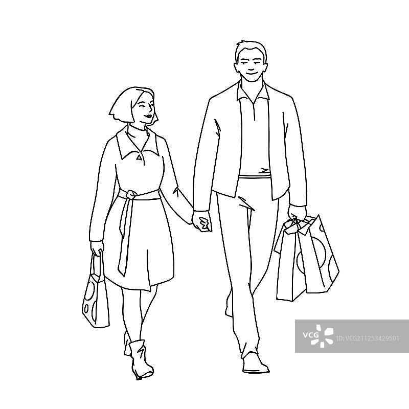 男子和女子一起搬运包裹图片素材