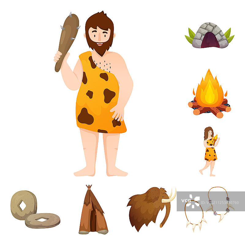 年龄与石头符号集图片素材