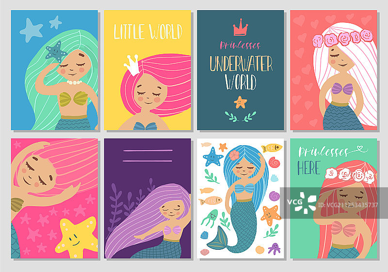 美丽可爱的美人鱼图片素材