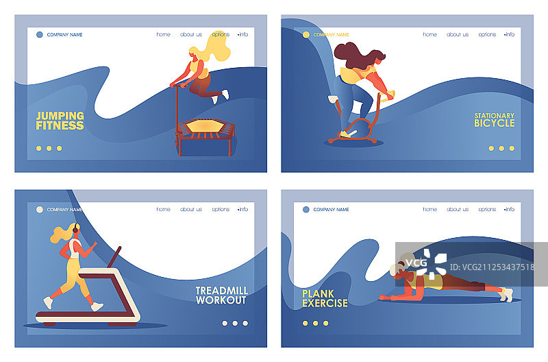 水平着陆页或banner素材图片素材